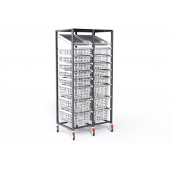 ARMOIRE DE STOCKAGE STOCK'ALLI DOUBLE F400 AVEC BAC À LÈVRES