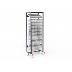 ARMOIRE DE STOCKAGE OUVERTE STOCK'ALLI TOUTE ÉQUIPÉE - NOIR VOLCANIQUE