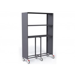 ARMOIRE DE RANGEMENT STOCK'ALLI F1200 MIXTE (LOR) NOIRE VOLCANIQUE AVEC CÔTÉS, VOILE DE FOND ET FOND
