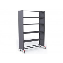 ARMOIRE DE RANGEMENT STOCK'ALLI F1200 (LOR) NOIRE VOLCANIQUE AVEC CÔTÉS, VOILE DE FOND ET FOND