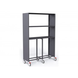 ARMOIRE DE RANGEMENT STOCK'ALLI F1200 MIXTE (LOR) NOIRE VOLCANIQUE AVEC CÔTÉS