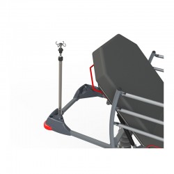 OPTION TIGE PORTE SÉRUM « CONFORT », INAMOVIBLE ET RABATTABLE EN 3 PARTIES,  4 CROCHETS