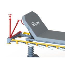 TIGE PORTE SÉRUM « CONFORT », INAMOVIBLE ET RABATTABLE EN 3 PARTIES,  2 CROCHETS