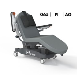 FAUTEUIL DE CHIMIOTHÉRAPIE ET DIALYSE AMB7 CLAVIA FCD - LARGEUR 65 - FREINAGE INDIVIDUEL - SELLERIE - APPUI-BRAS GOUTTIÈRES