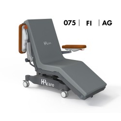 FAUTEUIL-LIT DE DIALYSE AMB7 ERGOLYS - LARGEUR 75 - FREINAGE INDIVIDUEL - MATELAS VISCOÉLASTIQUE - APPUI-BRAS GOUTTIÈRES