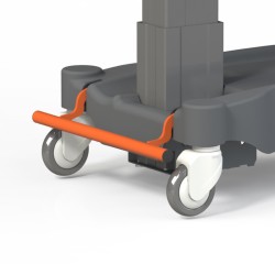 OPTION ROUES Ø 125 MM À FREINAGE CENTRALISÉ BILATÉRAL DONT UNE DIRECTIONNELLE