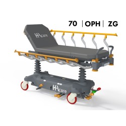 CHARIOT BRANCARD TRB7 I-CARE OPHTALMOLOGY - LARGEUR 70 - FREINAGE CENTRALISE AVEC 5E ROUE - BARRIERES ZERO-GAP