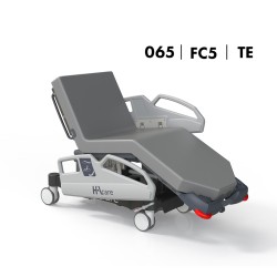 FAUTEUIL-LIT DE CHIRURGIE AMBULATOIRE AMB7 CLAVIA LCA - LARGEUR 65 - FREINAGE CENTRALISÉ AVEC 5E ROUE - MATELAS - SANS TÊTIERE