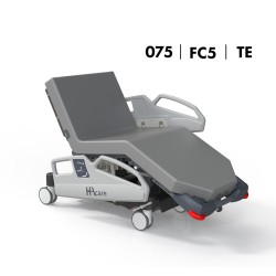FAUTEUIL-LIT DE CHIRURGIE AMBULATOIRE AMB7 CLAVIA LCA - LARGEUR 75 - FREINAGE CENTRALISÉ AVEC 5E ROUE - MATELAS - SANS TÊTIERE