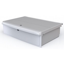 TIROIR À TOXIQUES BLANC AVEC PORTE ET SERRURE MÉCANIQUE HAUTEUR 155