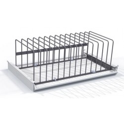 ÉTAGÈRE BLANCHE F600 À CLASSEURS (14 INTERVALLES)