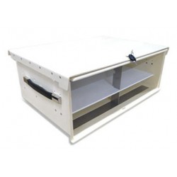 CASSETTE BLANCHE AVEC PORTE, VERROUILLAGE ET 2 POIGNÉES 2 NIVEAUX SPÉCIAUX