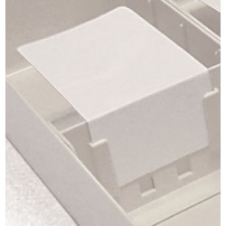 PORTE-ÉTIQUETTE CACHE BLANC - 2 CASES - LONGUEUR 80 (LOT DE 100)