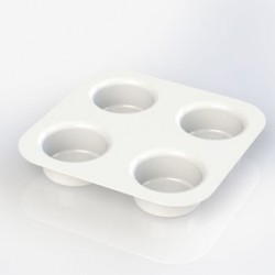 SUPPORT BLANC POUR GOBELETS À USAGE UNIQUE AVEC COUVERCLES ÉTROITS (100 PLATEAUX SANS GOBELET)