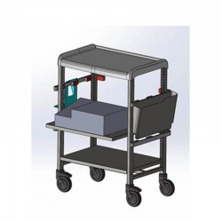 ÉTAGÈRE COURTE EN MÉTAL POUR GUÉRIDON (P0598)