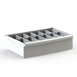 PACK TIROIR 155 - 6 BACS DE SEPARATIONS 155 1/6 - 6 SEPARATEURS MOBILES - 6 BARRES DE LIAISON