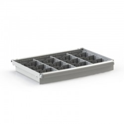 PACK TIROIR 75 - 4 BACS DE SEPARATION 75 1/4 - 12 SEPARATEURS MOBILES