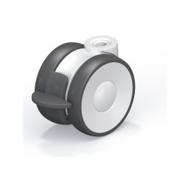 ROUE DIAMÈTRE 100 MM DOUBLE GALET BLANCHE