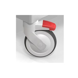 ROUE DIAMÈTRE 125 MM SIMPLE GALET ANTISTATIQUE BLANCHE