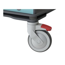 ROUE BLANCHE DIAMÈTRE 125 MM SIMPLE GALET ANTISTATIQUE