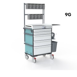 CHARIOT D'ANESTHESIE MODALLI M3 - F600 9G - ANV2 EQUIPE AVEC PORTIQUE