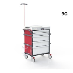 CHARIOT D'URGENCE MODALLI M3 - F600 9G - AVEC PORTE N - UR3 EQUIPEMENT COMPLET