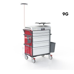 CHARIOT D'URGENCE MODALLI M3 - F600 9G - AVEC PORTE N - UR6 EQUIPEMENT COMPLET