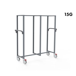 CHARIOT DE CIRCULATION DOUBLE STOCKALLI M3 - F600 15G - NU À ÉQUIPER