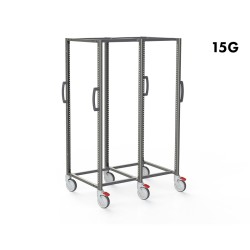CHARIOT DE CIRCULATION DOUBLE STOCKALLI F400 15G NU - À ÉQUIPER