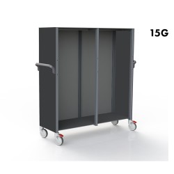 CHARIOT DE CIRCULATION DOUBLE STOCKALLI M3 - F600 15G HABILLE - À ÉQUIPER - À ÉQUIPER