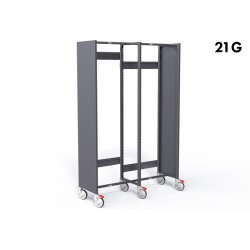 ARMOIRE DE RANGEMENT DOUBLE - STOCKALLI M3 - 2XF600 21G - AVEC PAREMENTS LATERALS - A EQUIPER