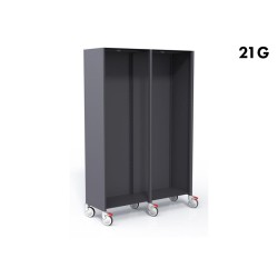 ARMOIRE DE RANGEMENT FERMEE DOUBLE - STOCKALLI M3 - 2XF600 21G - HABILLEE - A EQUIPER