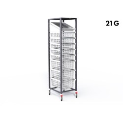 ARMOIRE DE STOCKAGE - STOCKALLI M3 - F400 21G - AVEC BAC À LÈVRES  EQUIPE RV1