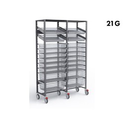 ARMOIRE DOUBLE STOCKAGE DM/DMS STOCKALLI M3 2XF600 21G CAP. : PLEIN VIDE : 60 SPÉCIALITÉS / SIMPLE DOTATION : 120 SPÉCIALITÉS