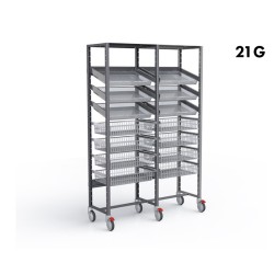 ARMOIRE DOUBLE DE STOCKAGE BOITES MÉDICAMENTS - STOCKALLI M3 -2XF600 21G - CAPACITÉ : 56 SPÉCIALITÉS