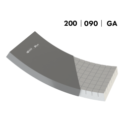 MATELAS + HOUSSE - GAUFRIER - COUCHAGE 200 X 90 CM - ANGLES DROITS
