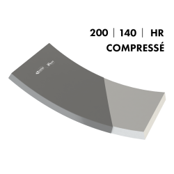 MATELAS + HOUSSE - CONFORT - COUCHAGE 200 X 140 CM - ANGLES DROITS - LIVRÉ SOUS FORME COMPRESSÉE