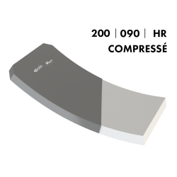 MATELAS + HOUSSE - CONFORT - COUCHAGE 200 X 90 CM - ANGLES TRONQUES - LIVRÉ SOUS FORME COMPRESSÉE