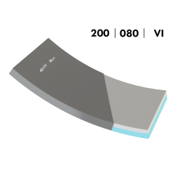 MATELAS + HOUSSE - VISCOELASTIQUE + POLYETHER - COUCHAGE 200 X 80 CM - ANGLES DROITS - TOPI COMBI