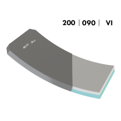 MATELAS + HOUSSE - VISCOELASTIQUE - COUCHAGE 200 X 90 CM - ANGLES TRONQUES