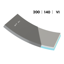 MATELAS + HOUSSE - VISCOELASTIQUE - COUCHAGE 200 X 140 CM - ANGLES DROITS - MAXI